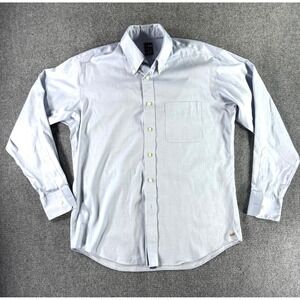T. Harris London Mens Light Blue Oxford Cotton Button Down Shirt 15.5 34/35